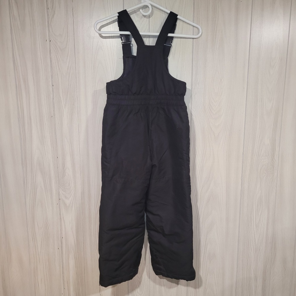 Winter Snow Ski Bib Overalls Youth Size Small 6/7 Black Insulated Faded Glory - Picture 2 of 3